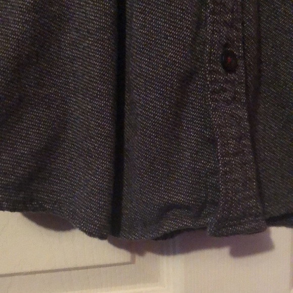 Hollister Gray Textured Patterned Pocket Flannel Mens Large L - Picture 6 of 13